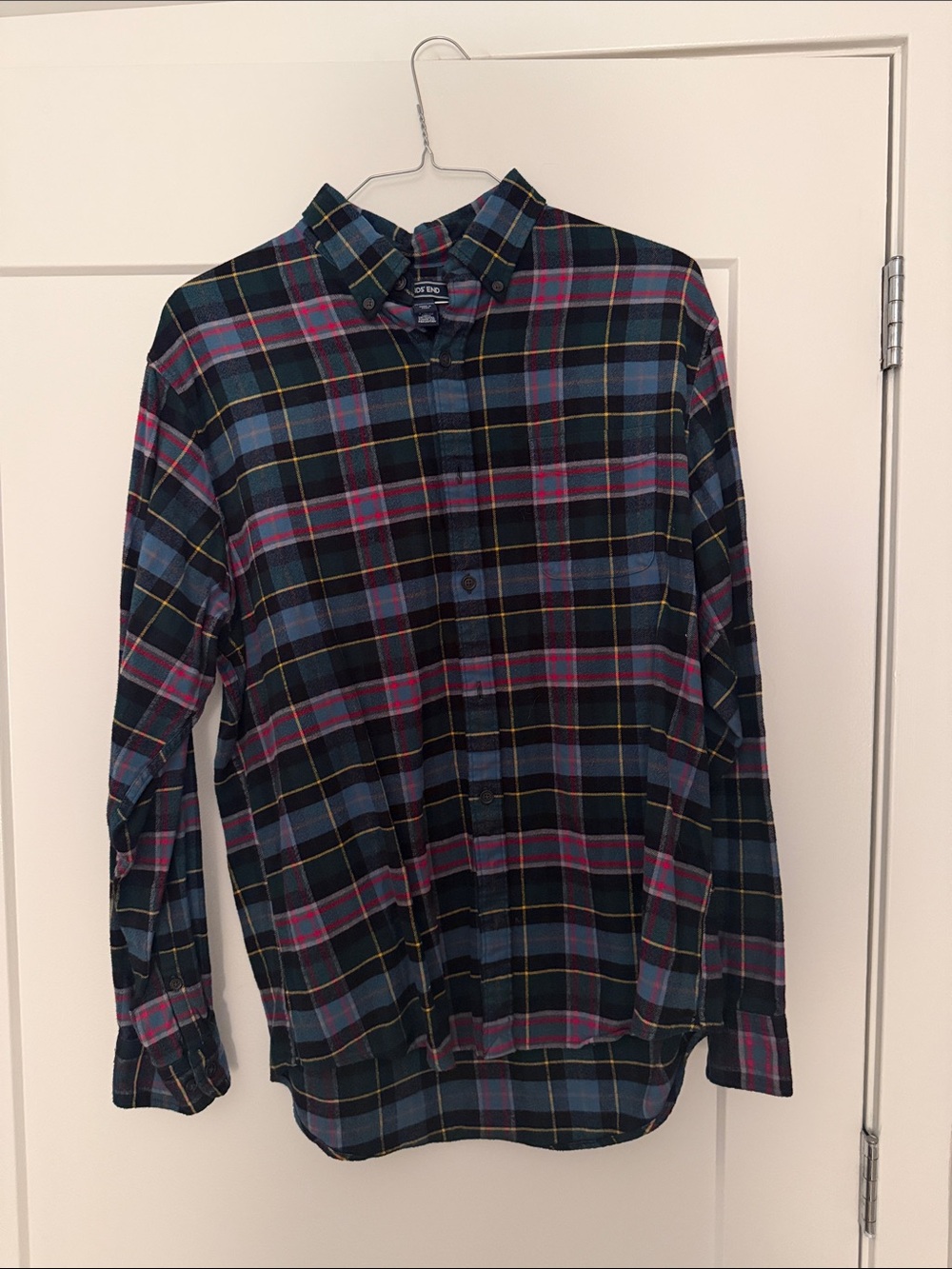 Lands' End Men's Plaid Button-Down Flannel